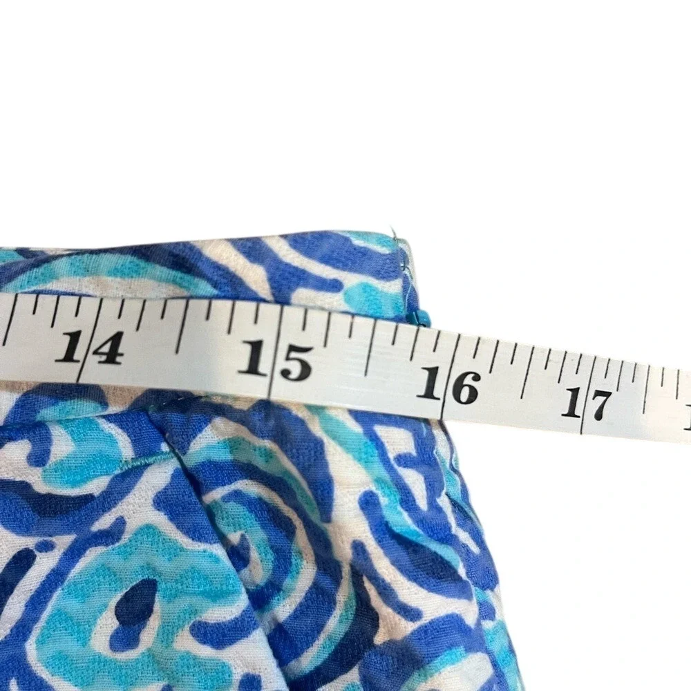Lilly Pulitzer Printed Lounge ShortsBlue White Paisley fish Pattern Casual Comfy
